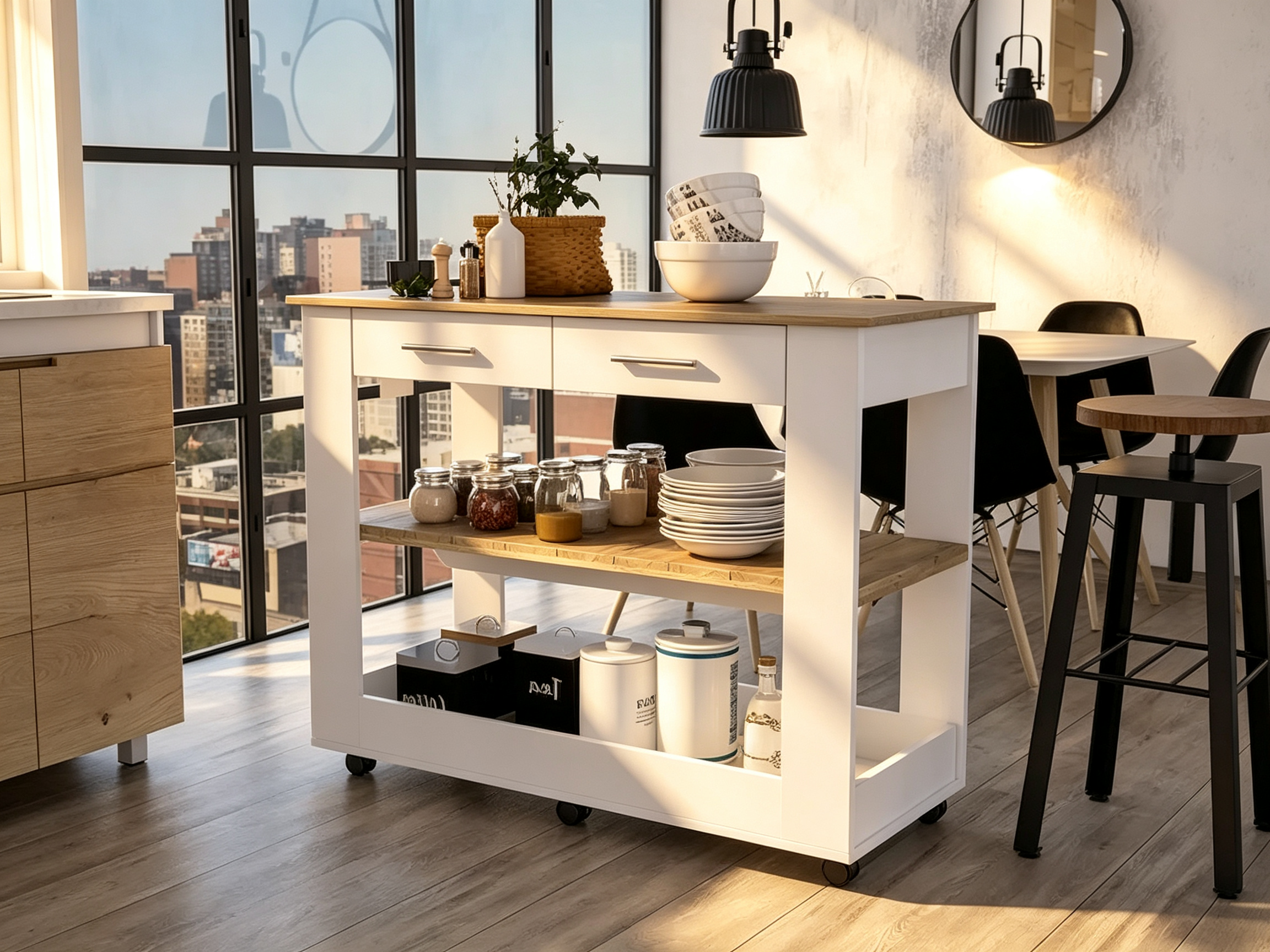 2-Shelf Kitchen Island