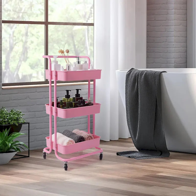 3-Tier Rolling Cart with Casters