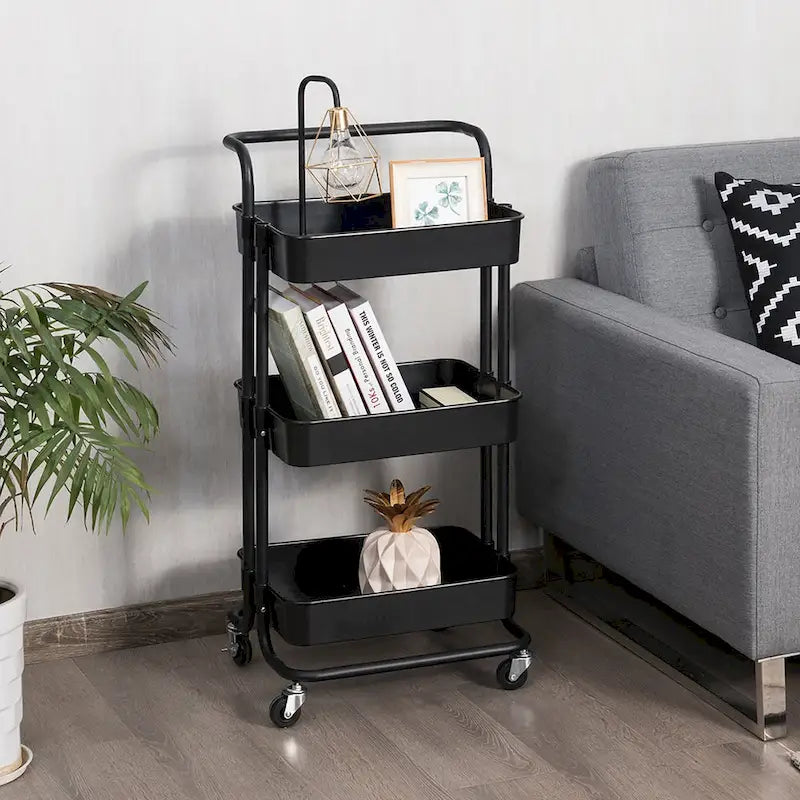 3-Tier Rolling Cart with Casters