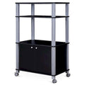 Rolling Kitchen Baker Rack Microwave Oven Stand Utility Shelf with Wheels