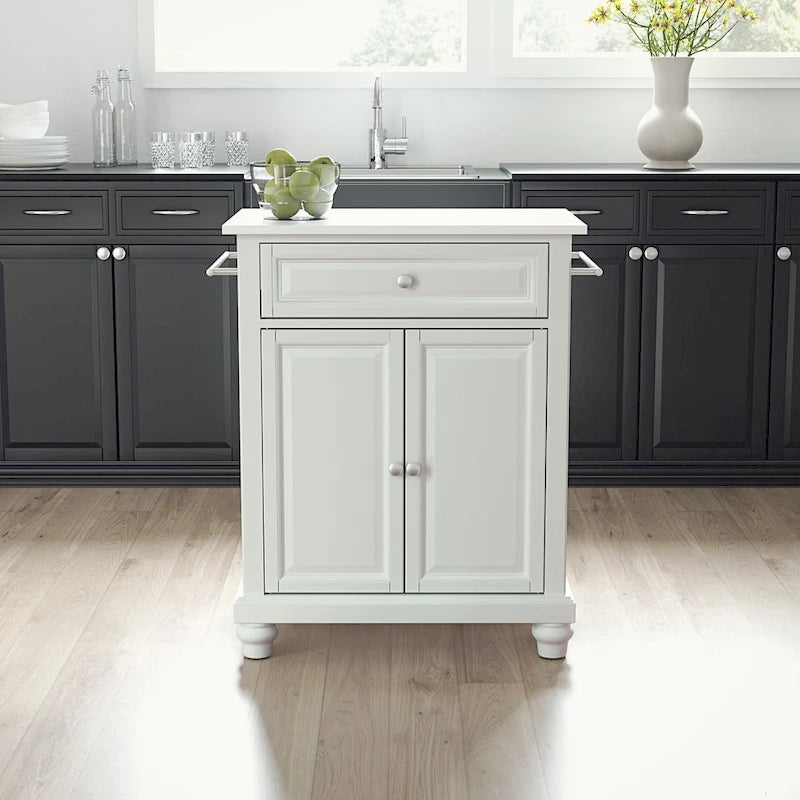 Granite Top Portable Kitchen Island Cart - 31W x 18D x 35H