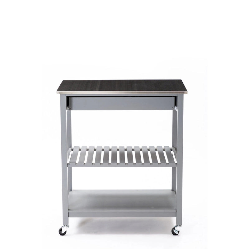 Kitchen Cart With Stainless Steel Top