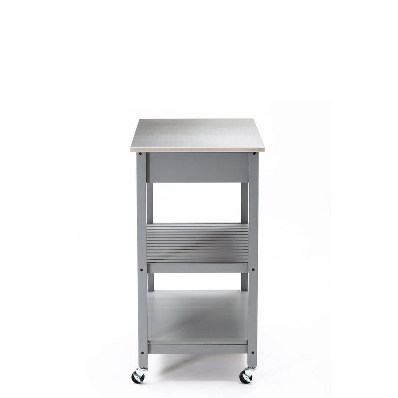 Kitchen Cart With Stainless Steel Top
