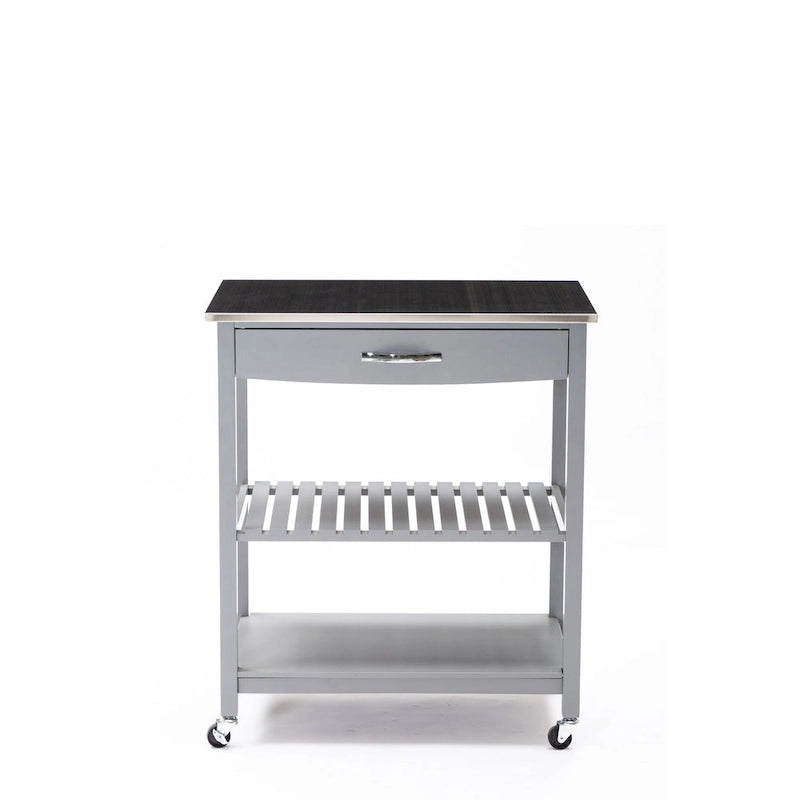 Kitchen Cart With Stainless Steel Top