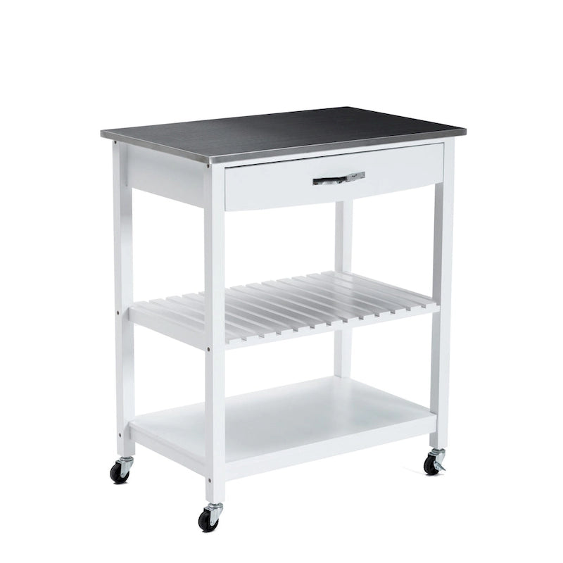 Kitchen Cart With Stainless Steel Top