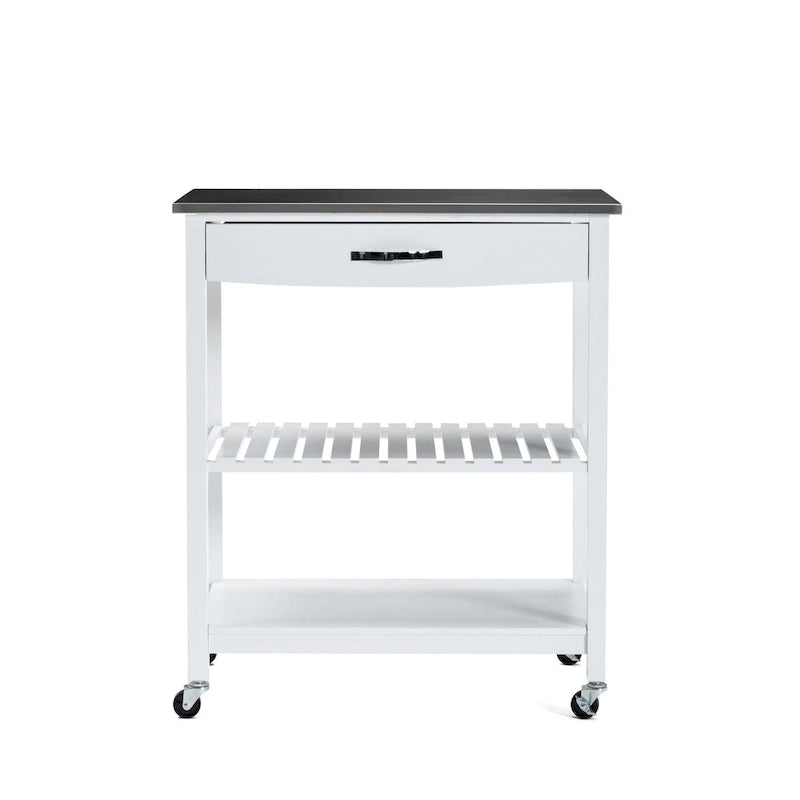 Kitchen Cart With Stainless Steel Top