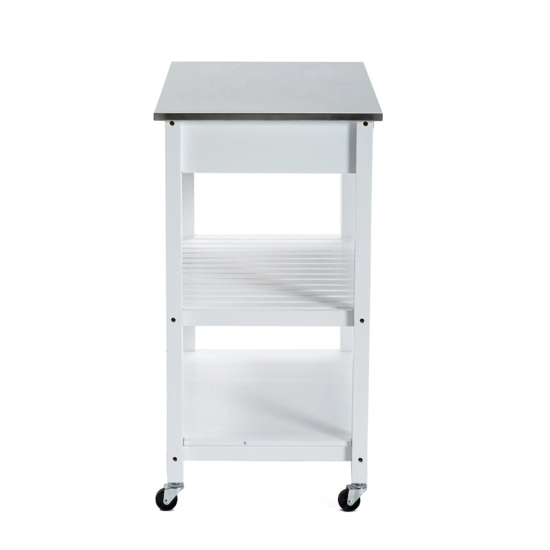 Kitchen Cart With Stainless Steel Top