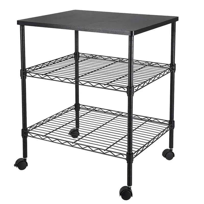 3-Tier Rolling Storage Rack with Wheels
