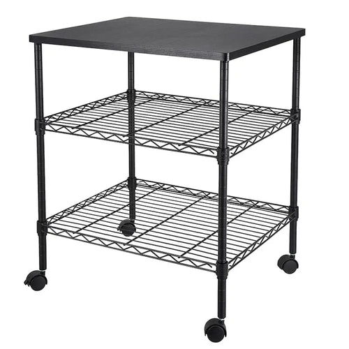 3-Tier Rolling Storage Rack with Wheels