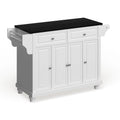 Granite Top Full Size Kitchen Island - 18"D x 51.5"W x 36"H