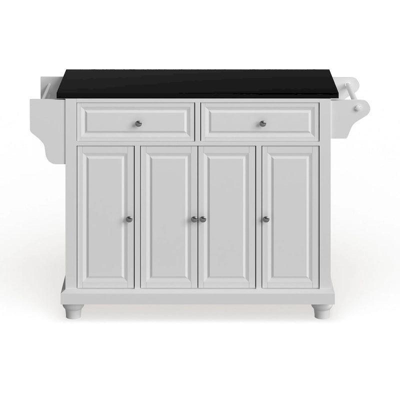 Granite Top Full Size Kitchen Island - 18"D x 51.5"W x 36"H