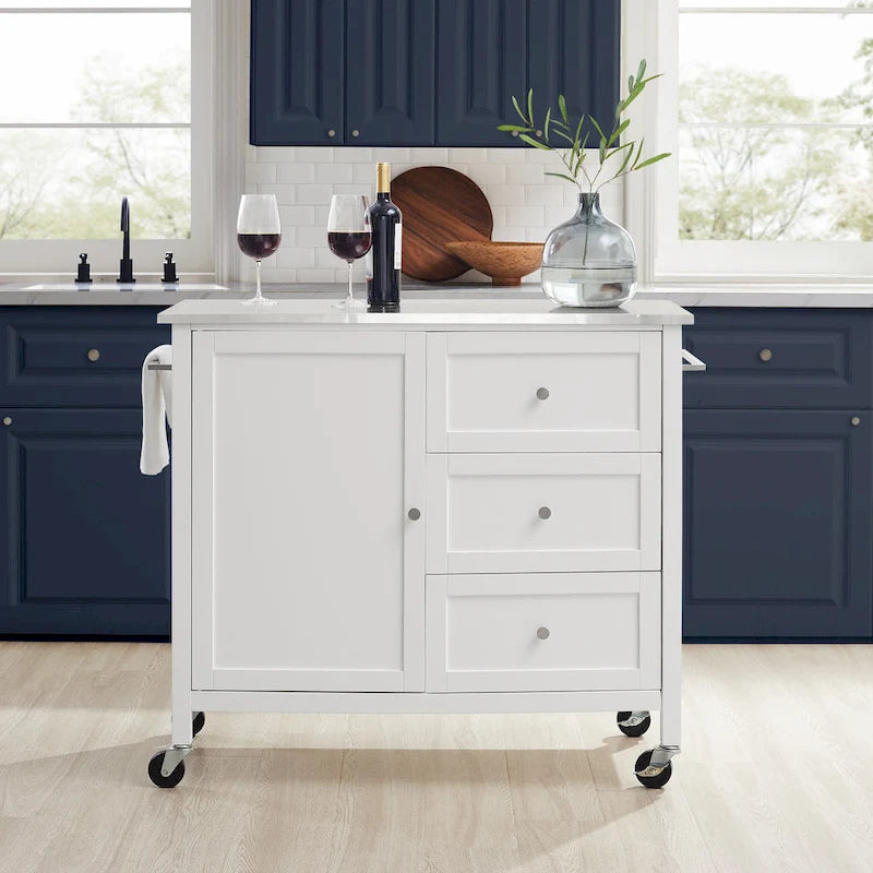 Stainless Steel Top Kitchen Island - 18.13d x 42.13w x 37.5h