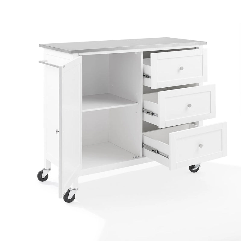 Stainless Steel Top Kitchen Island - 18.13d x 42.13w x 37.5h
