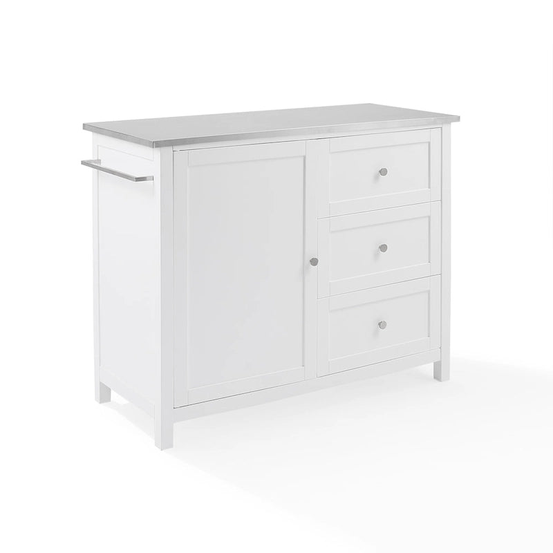 Stainless Steel Top Kitchen Island - 18.13d x 42.13w x 37.5h