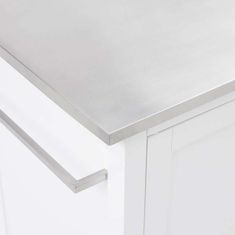 Stainless Steel Top Kitchen Island - 18.13d x 42.13w x 37.5h