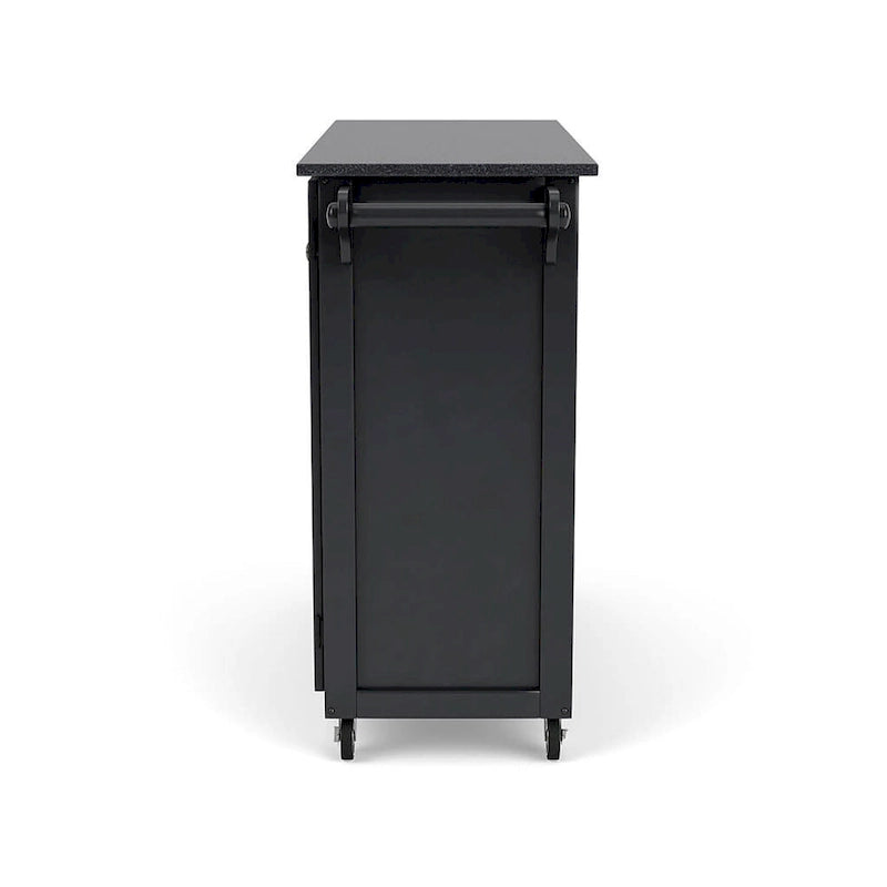 Black Wood Kitchen Cart - 48 x 18 x 36