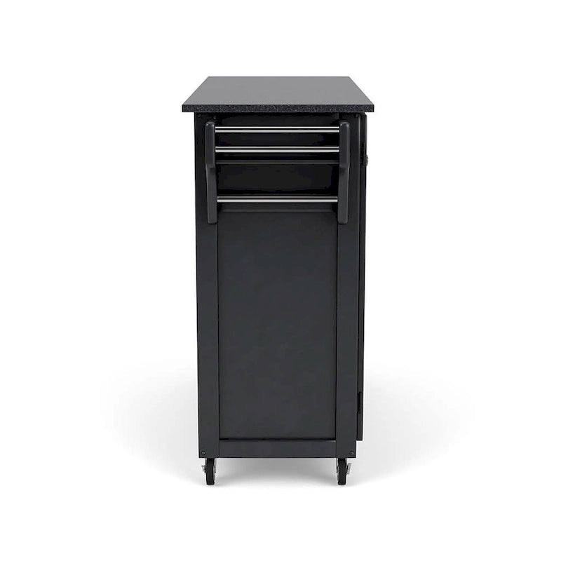 Black Wood Kitchen Cart - 48 x 18 x 36