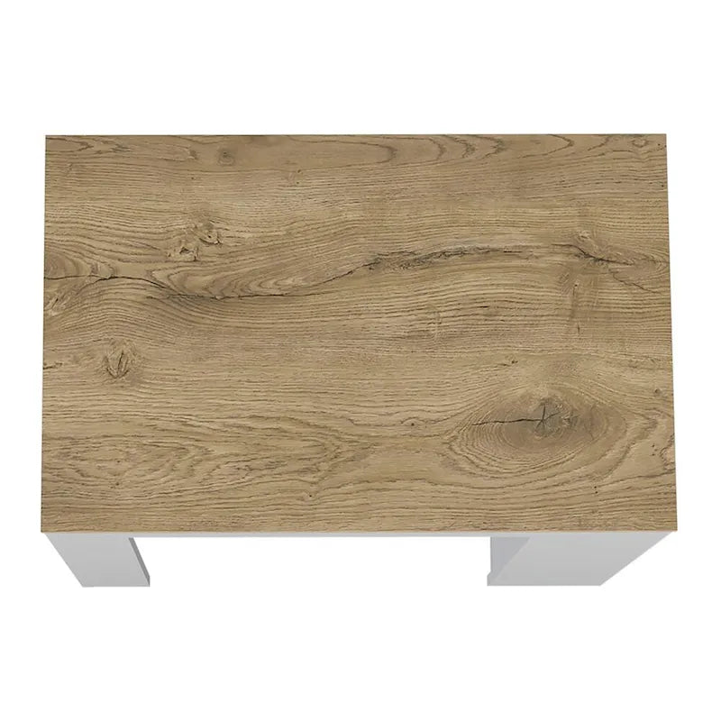 Kitchen Island with 3 Side Shelves