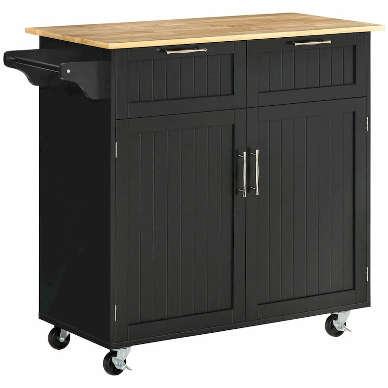 41" Rolling Kitchen Island on Wheels