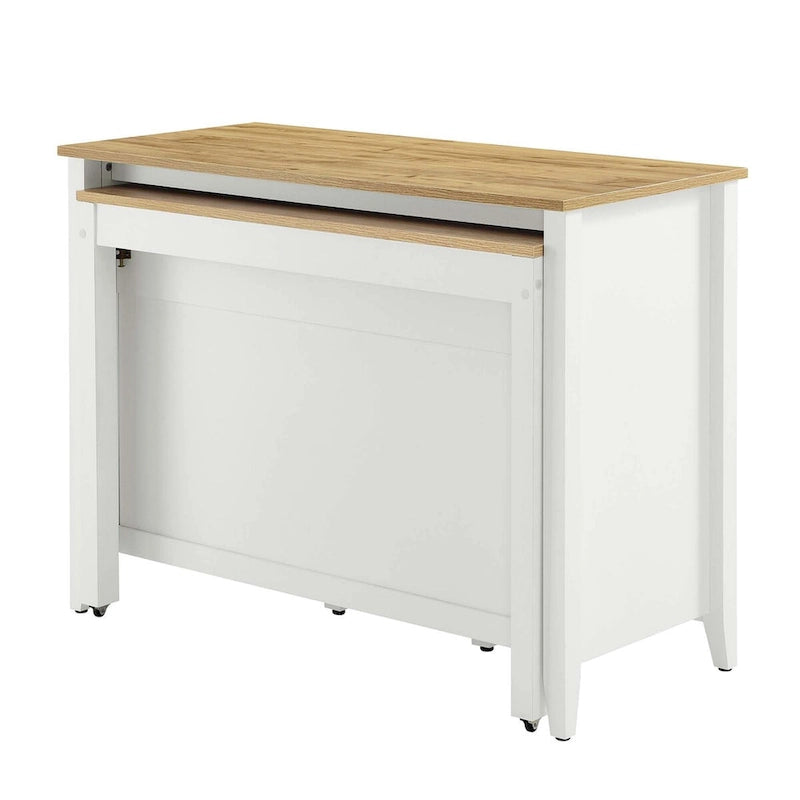 Kitchen Island with Pull-Out Table and Storage