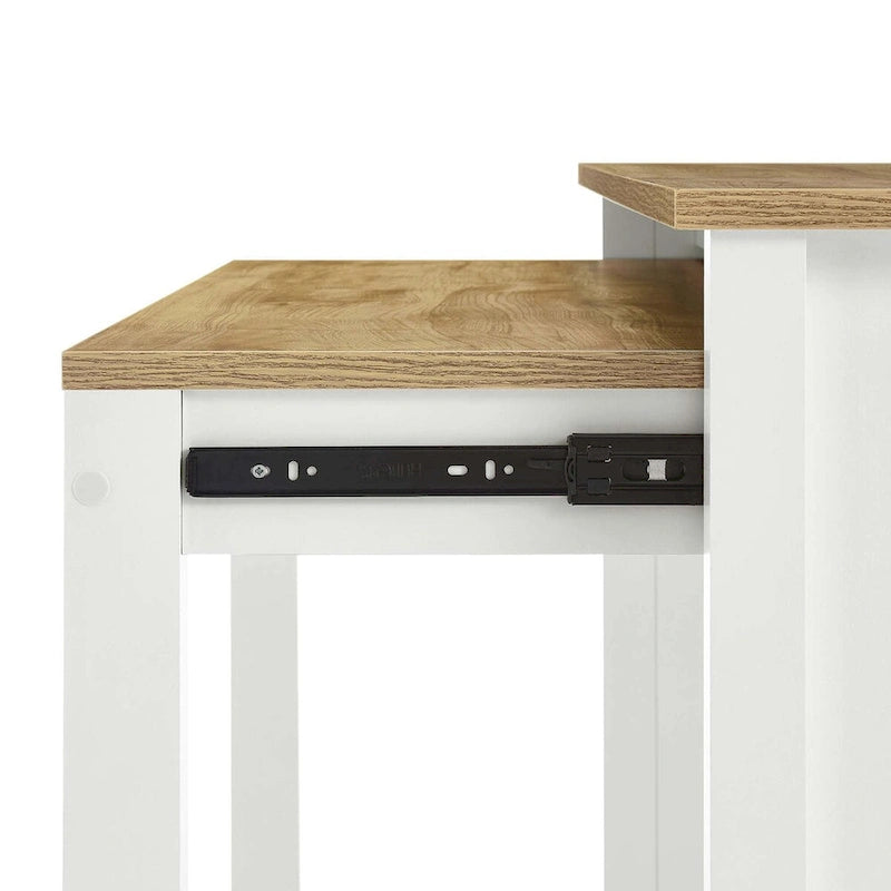 Kitchen Island with Pull-Out Table and Storage