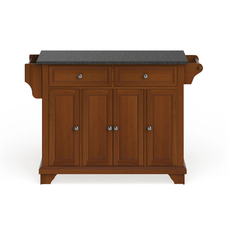 Granite Top Full Size Kitchen Island - 18"D x 51.5"W x 36"H