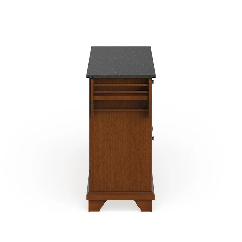 Granite Top Full Size Kitchen Island - 18"D x 51.5"W x 36"H