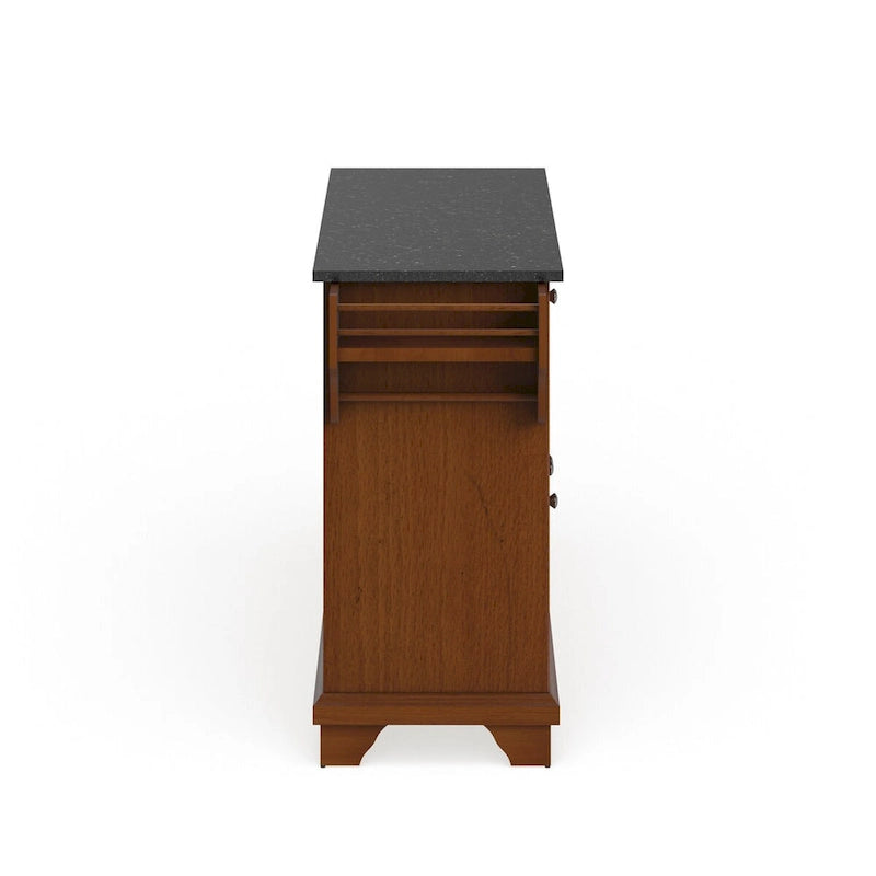 Granite Top Full Size Kitchen Island - 18"D x 51.5"W x 36"H
