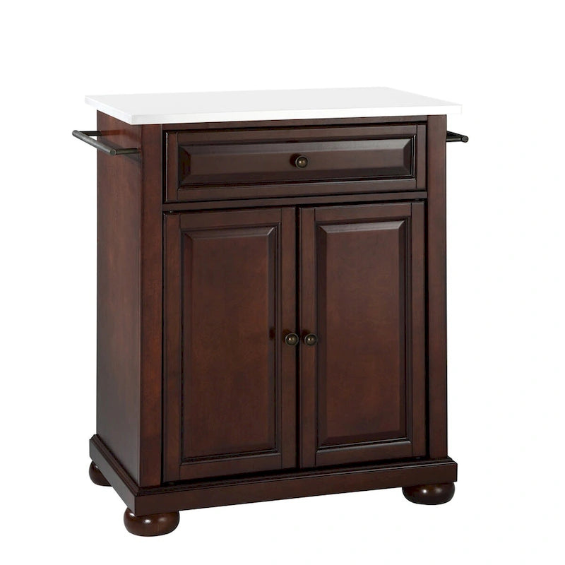 Granite Top Portable Kitchen Island Cart - 31W x 18D x 35.5H