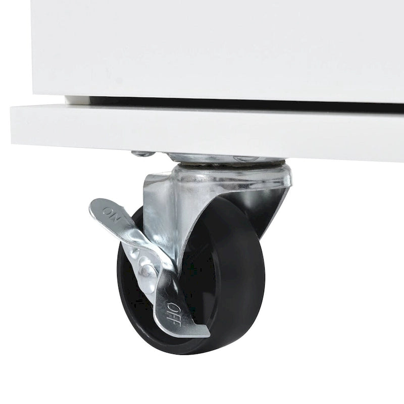 53.2" Rolling Kitchen Island with Drop Leaf, Spice Rack & 2 Drawers