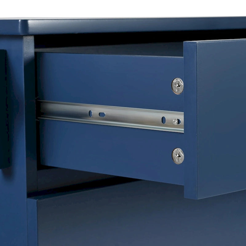 53.2" Rolling Kitchen Island with Drop Leaf, Spice Rack & 2 Drawers