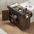 Kitchen Island Cart with Trash Can Storage