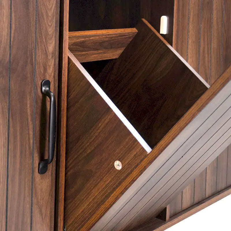 Kitchen Island Cart with Trash Can Storage