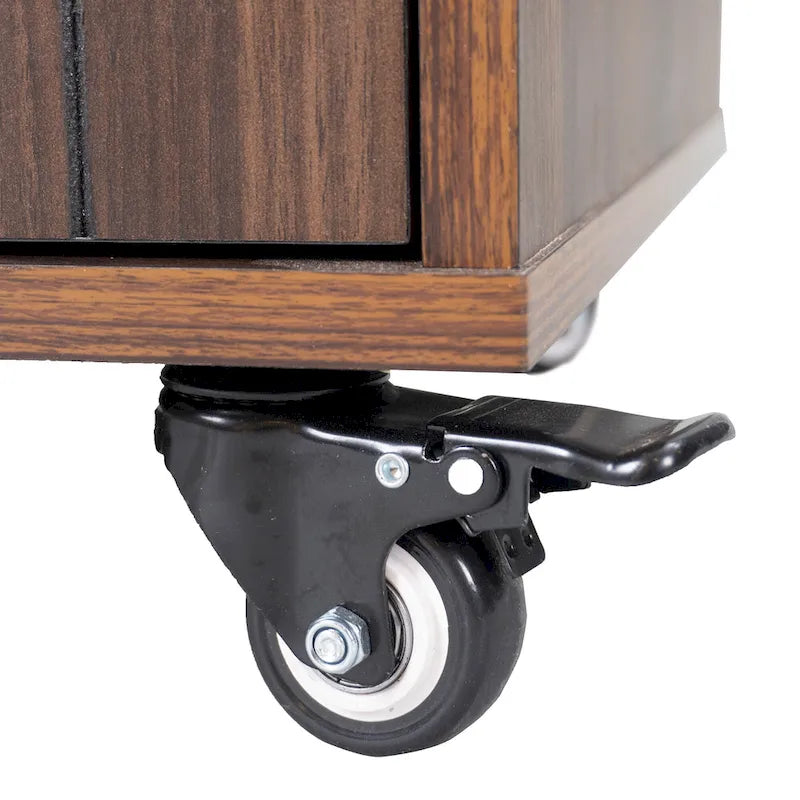 Kitchen Island Cart with Trash Can Storage
