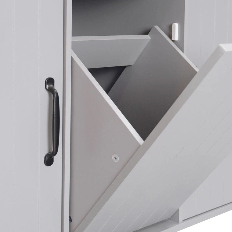 Kitchen Island Cart with Trash Can Storage